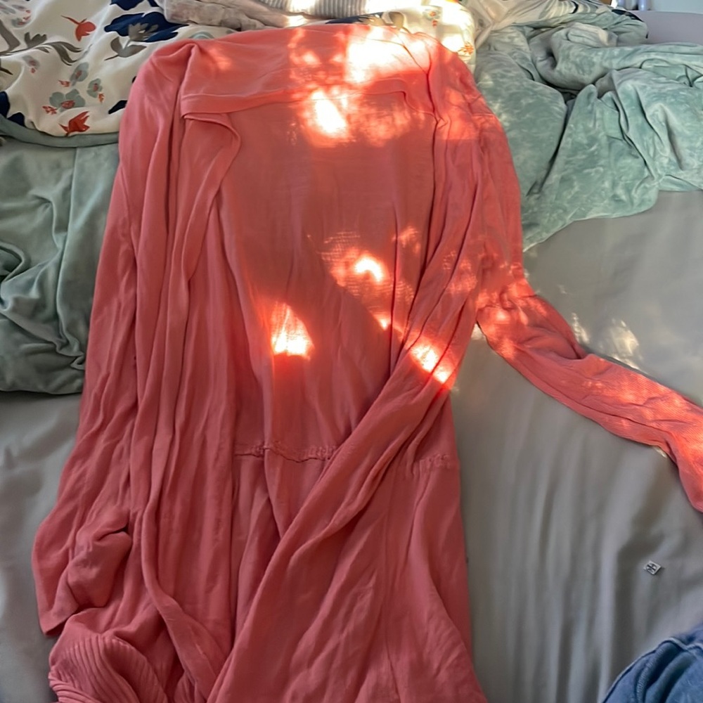 Peach color cardigan